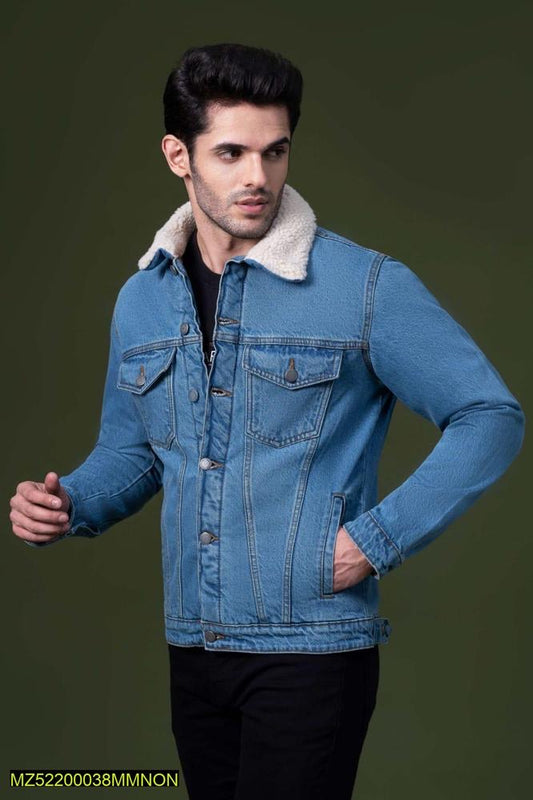 Men’s Stitched Denim Fur Jackets