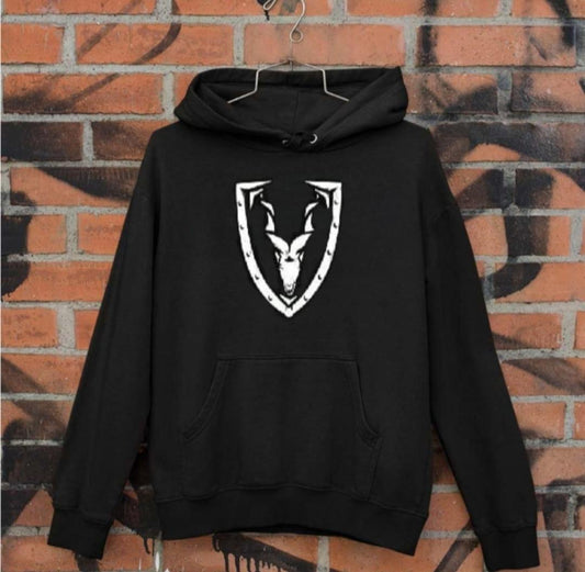 Men’s Printed Black Hoodie