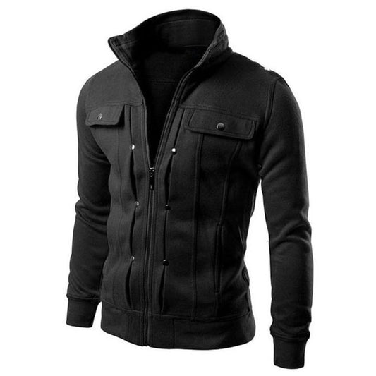 Mexican Style Black Fleece Jacket for Men’s