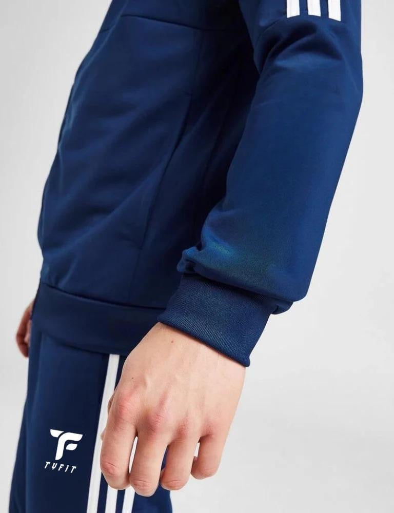 Men’s Micro Hooded Zipper Tracksuit in Blue